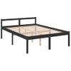 Cama Para Personas Mayores Madera Maciza Pino Negra 135x190 Cm Vidaxl