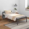 Cama Para Personas Mayores Madera Maciza Pino Gris 100x200 Cm Vidaxl