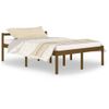 Cama Personas Mayores Madera Maciza Pino Marrón Miel 140x200 Cm Vidaxl