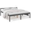 Cama Para Personas Mayores Madera Maciza Pino Gris 200x200 Cm Vidaxl