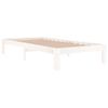 Estructura De Cama Individual Madera Maciza Blanco 90x190 Cm Vidaxl