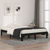 Estructura De Cama Doble Madera Maciza Negra 135x190 Cm Vidaxl