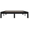 Estructura De Cama Doble Madera Maciza Negra 135x190 Cm Vidaxl