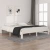 Estructura De Cama Madera Maciza Blanco Supe King 180x200 Cm Vidaxl