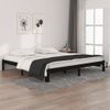 Estructura De Cama De Madera Maciza De Pino Negro 200x200 Cm Vidaxl