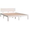 Estructura De Cama De Madera Maciza Blanca 135x190 Cm Vidaxl