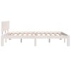 Estructura De Cama De Madera Maciza Blanca 135x190 Cm Vidaxl