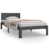 Estructura De Cama Madera Maciza De Pino Gris 90x200 Cm Vidaxl