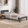 Estructura De Cama Madera Maciza De Pino Gris 90x200 Cm Vidaxl