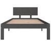 Estructura De Cama Madera Maciza De Pino Gris 90x200 Cm Vidaxl