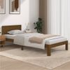 Estructura De Cama Madera Maciza Pino Marrón Miel 90x200 Cm Vidaxl