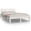 Estructura De Cama Madera Maciza De Pino Blanco 120x200 Cm Vidaxl