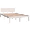 Estructura De Cama Madera Maciza De Pino Blanco 120x200 Cm Vidaxl