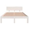 Estructura De Cama Madera Maciza De Pino Blanco 120x200 Cm Vidaxl