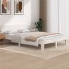 Estructura De Cama Madera Maciza De Pino Blanco 140x200 Cm Vidaxl