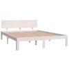 Estructura De Cama Madera Maciza De Pino Blanco 140x200 Cm Vidaxl