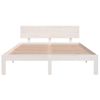 Estructura De Cama Madera Maciza De Pino Blanco 140x200 Cm Vidaxl