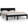 Estructura De Cama Madera Maciza De Pino Negro 140x200 Cm Vidaxl