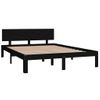 Estructura De Cama Madera Maciza De Pino Negro 140x200 Cm Vidaxl