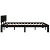 Estructura De Cama Madera Maciza De Pino Negro 140x200 Cm Vidaxl