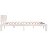 Estructura De Cama De Madera Maciza De Pino Blanco 160x200 Cm Vidaxl