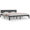 Estructura De Cama De Matrimonio Madera Maciza Gris 180x200 Cm Vidaxl