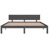 Estructura De Cama De Matrimonio Madera Maciza Gris 180x200 Cm Vidaxl