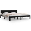 Estructura De Cama Madera Maciza Negro Supe King 180x200 Cm Vidaxl