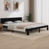 Estructura De Cama Madera Maciza Negro Supe King 180x200 Cm Vidaxl