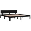 Estructura De Cama Madera Maciza Negro Supe King 180x200 Cm Vidaxl