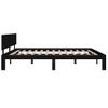 Estructura De Cama Madera Maciza Negro Supe King 180x200 Cm Vidaxl