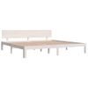 Estructura De Cama Madera Maciza De Pino Blanco 200x200 Cm Vidaxl