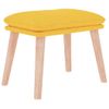 Sillón Mecedora Con Taburete Tela Amarillo Mostaza Vidaxl