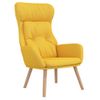 Sillón De Relax Con Taburete Tela Amarillo Mostaza Vidaxl