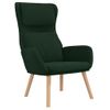 Sillón De Relax Con Taburete Terciopelo Verde Oscuro Vidaxl