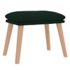 Sillón De Relax Con Taburete Terciopelo Verde Oscuro Vidaxl