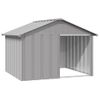 Casa Para Perros Acero Galvanizado Gris 116,5x153x81,5 Cm Vidaxl