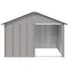 Casa Para Perros Acero Galvanizado Gris 116,5x153x81,5 Cm Vidaxl