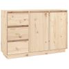 Aparador De Madera Maciza De Pino 111x34x75 Cm Vidaxl