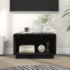 Mueble De Tv De Madera Maciza De Pino Negro 60x35x35 Cm Vidaxl