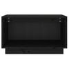 Mueble De Tv De Madera Maciza De Pino Negro 60x35x35 Cm Vidaxl