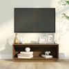 Mueble De Tv Madera Maciza De Pino Marrón Miel 90x35x35 Cm Vidaxl