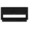 Mueble De Tv De Madera Maciza De Pino Negro 74x34x40 Cm Vidaxl