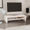 Soporte De Monitor Madera Maciza De Pino Blanco 50x24x13 Cm Vidaxl