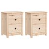 Mesitas De Noche 2 Uds Madera Maciza De Pino 50x35x61,5 Cm Vidaxl