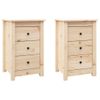 Mesitas De Noche 2 Uds Madera Maciza De Pino 40x35x61,5 Cm Vidaxl