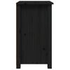 Mesita De Noche Madera Maciza De Pino Negro 40x35x61,5 Cm Vidaxl