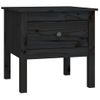 Mesa Auxiliar De Madera Maciza De Pino Negro 50x50x49 Cm Vidaxl