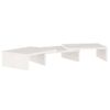 Soporte De Monitor Madera Maciza De Pino Blanco 60x24x10,5 Cm Vidaxl