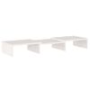 Soporte De Monitor Madera Maciza De Pino Blanco 60x24x10,5 Cm Vidaxl